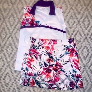 Lady Hagen matching golf outfit! Skirt & polo tank